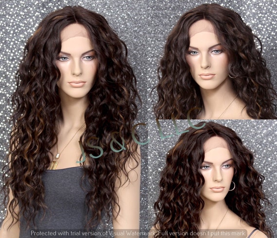 CARE FREE Curly Style Human Hair Blend Lace Front Wig Center - Etsy CARE FREE Curly Style Human Hair Blend Lace Front Wig Center - Etsy
