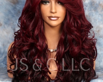 Jennifer Feathered Hair 90s Beautiful Human Hair Blend Deep