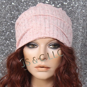 Dusty Pink Summer Lightweight Beanie Cooling cap headcover Head wear Fashionable Hat Cancer Alopecia Hairloss Sleep Slouchy Hipster Turban