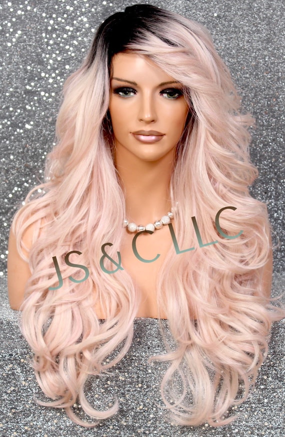 Absolutely Stunning Human Hair Blend Pink With Dark Roots  display picture 2