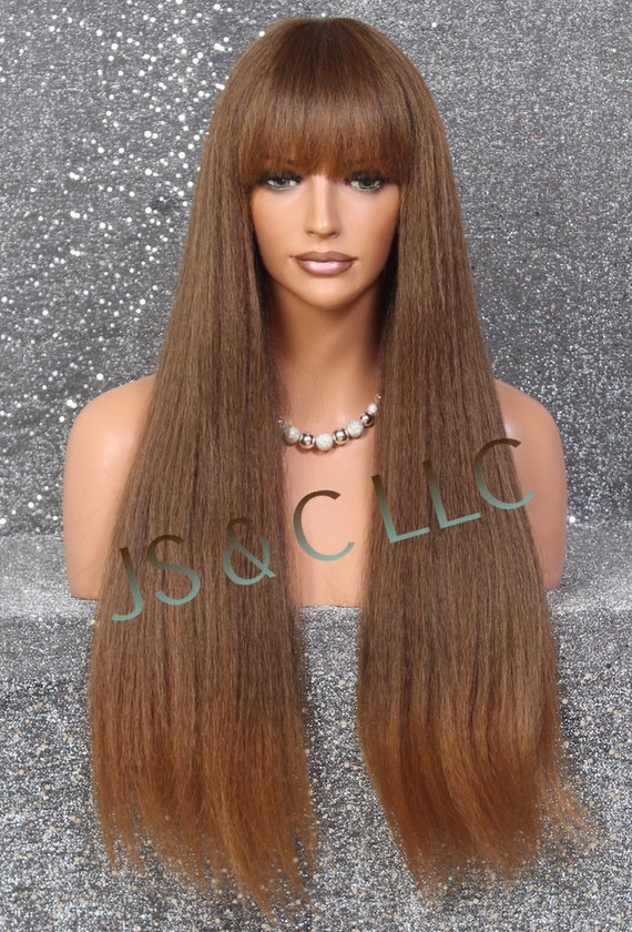 Image of Long blunt fringe cornrowed hair