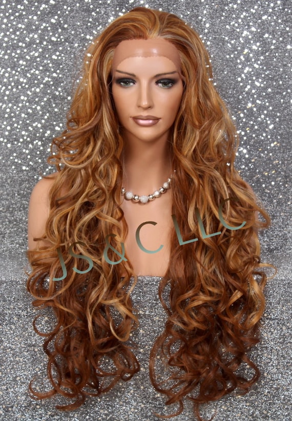 Human Hair Blend Wig Heat Safe Lace Front Wig Free Part 
