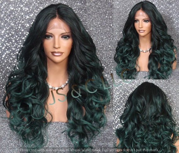 lace front center part wig