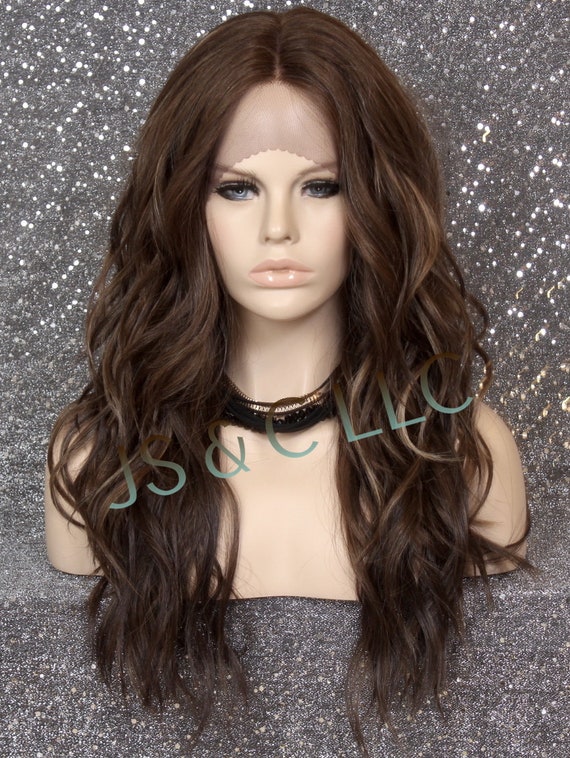 Caramel Brown Mix Human Hair Blend Wig Natural Relaxed  display picture 2