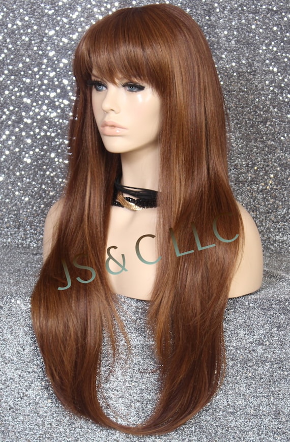 Human hair blend auburn color wig Raregen Gemma | Lace Top Remy Human Hair Wig- Sunset Auburn  main image 4
