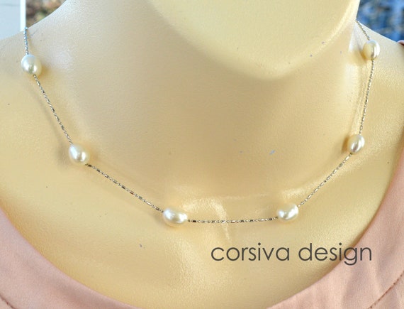 Wrap around store pearl necklace