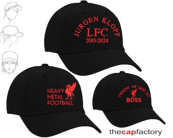 Adult cap Liverpool Klopp unisex coach UK team football Embroidered