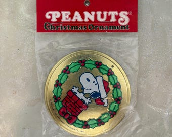 Vintage 1978 Peanuts Snoopy Christmas Ornament New Old Stock Retro Christmas Decor