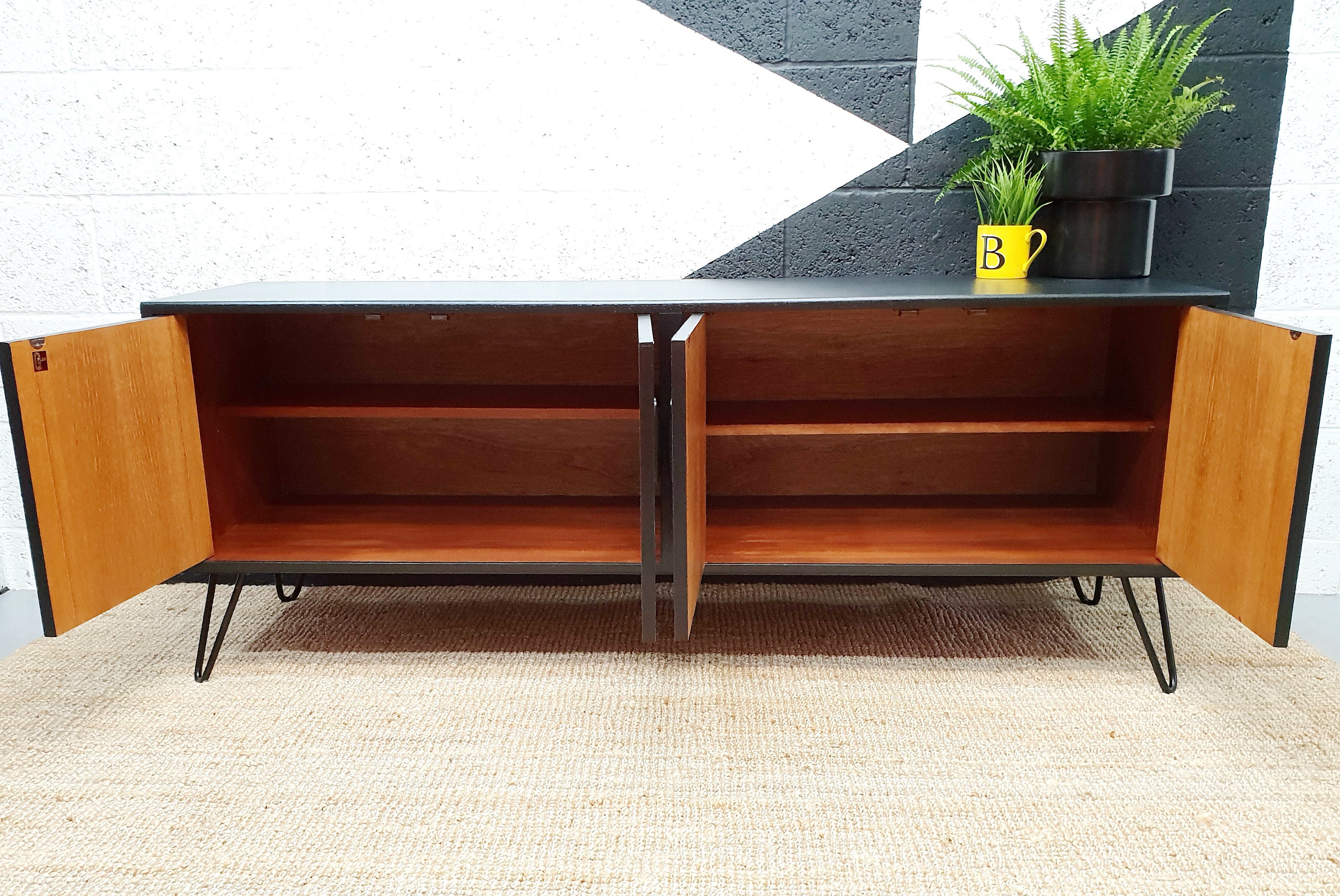 SOLD Upcycled Solid Wood Vintage G Plan Sideboard. Painted Retro Sideboard Etsy UK