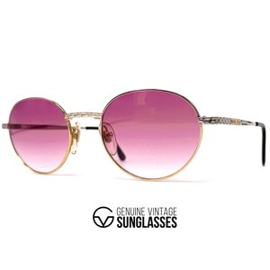 NOS vintage TIFFANY T470 sunglasses - Italy 1980's - Large - ORIGINAL 23K Gold Plated / Platinum