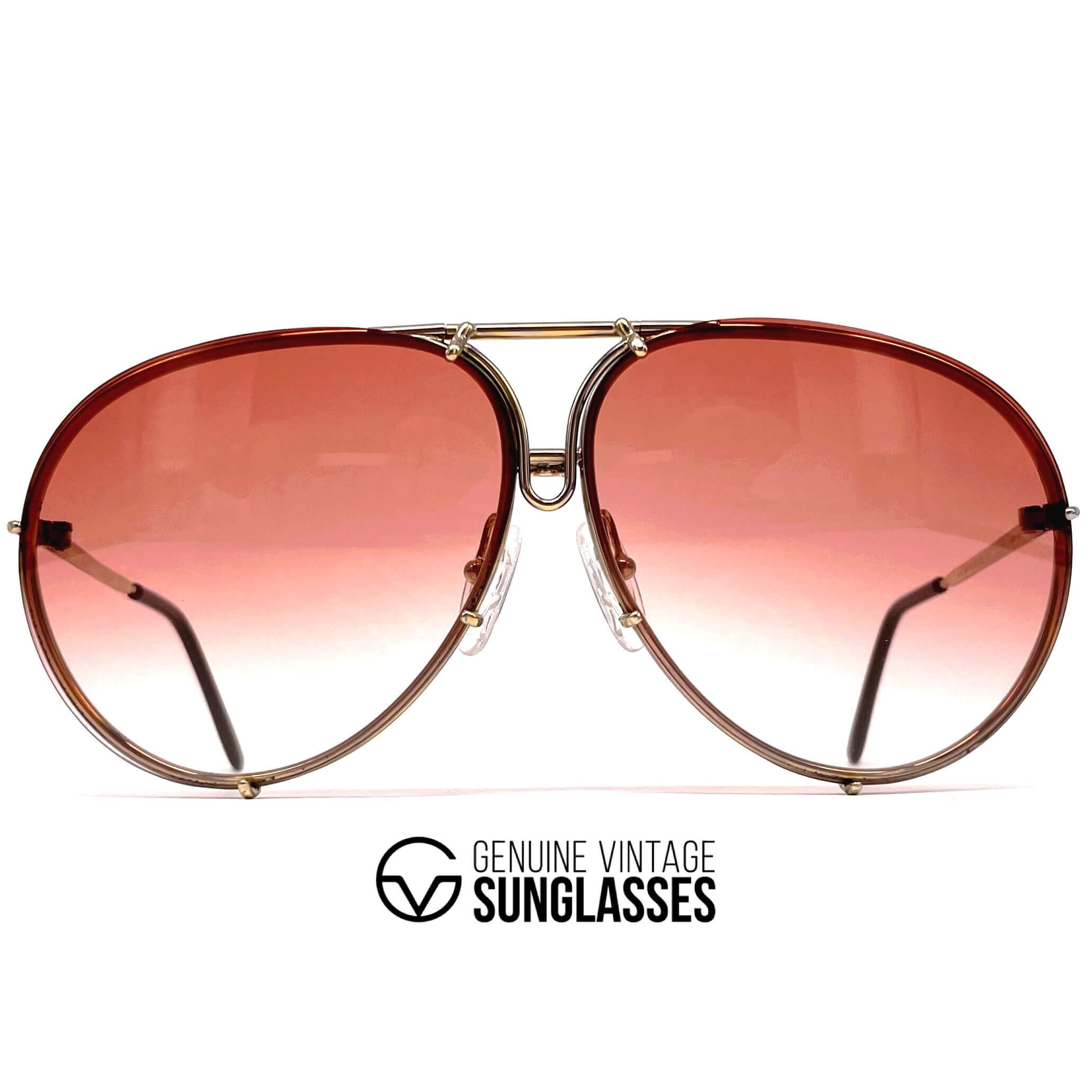 Lunettes De Soleil Vintage Carrera Porsche Design #5623 - Autriche 1987 - Monture Or Métal