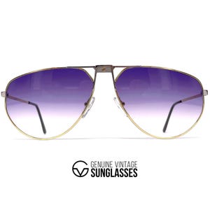 Vintage CARRERA 5410 sunglasses - Italy 90's - Large - ORIGINAL - Gold / Silver / Purple