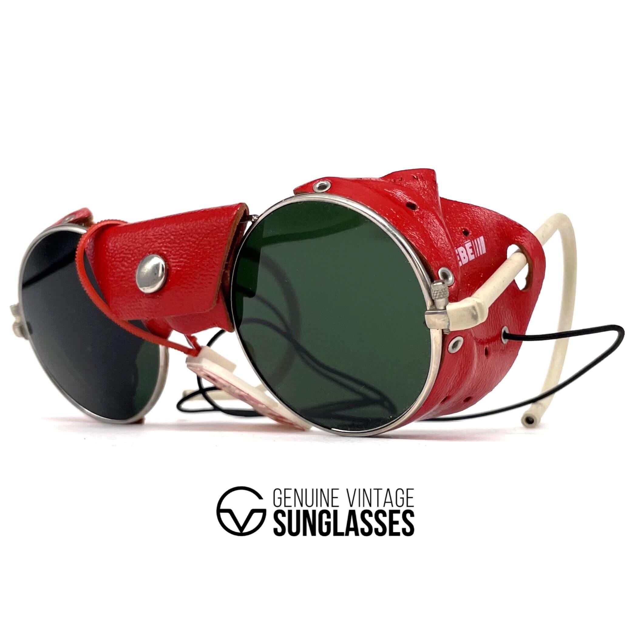 Vintage CEBE 286 Leather Glacier Sunglasses - France 1990's