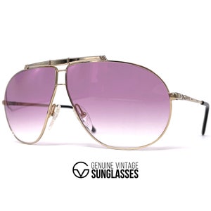 Vintage CARRERA 5401 sunglasses - Germany 80&#39;s - Medium - ORIGINAL - Gold / Pink