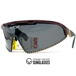 NOS vintage CARRERA 5297 "SUNJET" sunglasses - Austria 80's - Large - Original - Wrap sunglasses