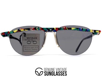 NOS vintage METZLER 5821 "See You" sunglasses - W.Germany 1980's - Medium - ORIGINAL - Rimless
