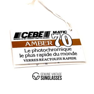 Vintage CEBE 205 Ambermatic photochromic aviator sunglasses - France 1980's - Medium - Gold / Black / Mineral Lenses image 9