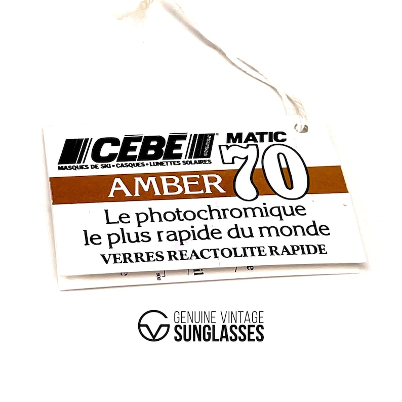 Vintage CEBE 205 Ambermatic photochromic aviator sunglasses - France 1980's - Medium - Gold / Black / Mineral Lenses image 9