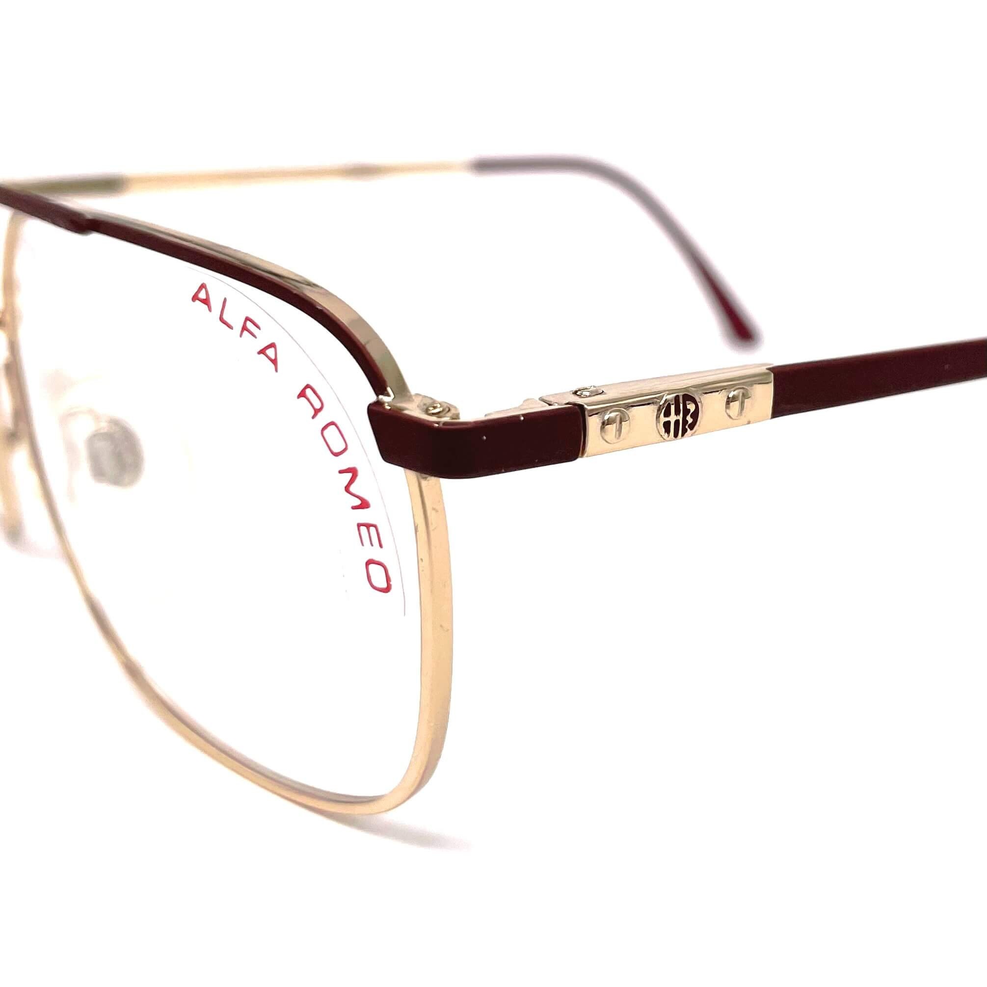 [八6544] alfa Romeo サングラス M084/S 330 NOS Vintage ALFA ROMEO 124-604 Glasses - 1980's Italy - Medium