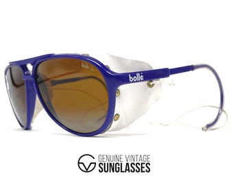BOLLÉ Vintage MICRO EDGE BLUE LENS SUNGLASSES