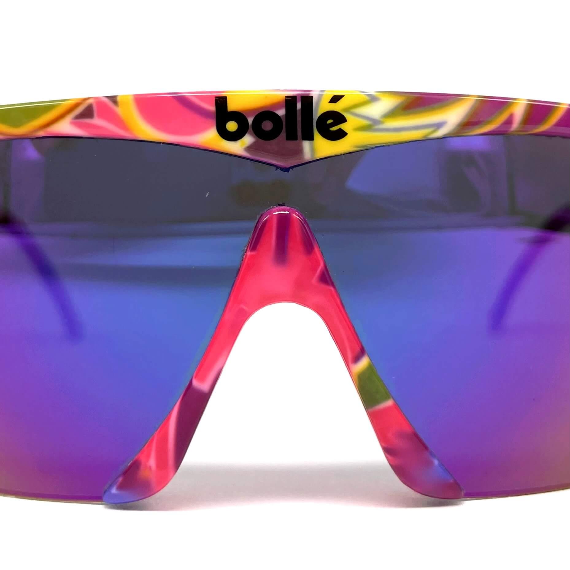Lunettes De Soleil Sport BOLLE MICROEDGE Vintage Années 80 - Vertes - Neuves Sans étui