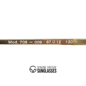 Vintage Jaguar 709 Sunglasses – 80s Gold Aviator, Blue Gradient Lens (NOS) image 9