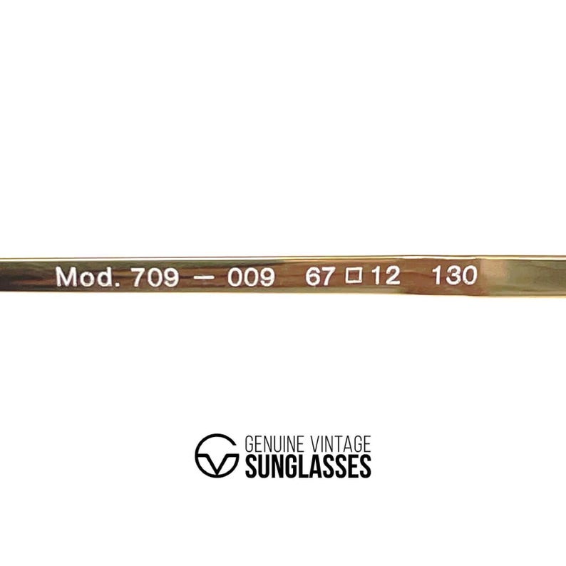 Vintage Jaguar 709 Sunglasses – 80s Gold Aviator, Blue Gradient Lens (NOS) image 9