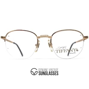 NOS vintage TIFFANY TJ15 Brillen - Italien 80er Jahre - Large - ORIGINAL - 23K Gold Plated
