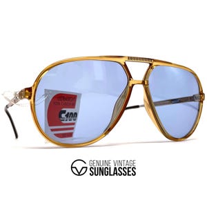 Vintage CARRERA 5335 VARIO-zonnebril – ambar kristal, blauwe heldere glazen afbeelding 4