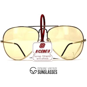 Vintage CEBE 205 Metal photochromic aviator sunglasses - France 1980's - Medium - Gold / Mineral Lenses image 1