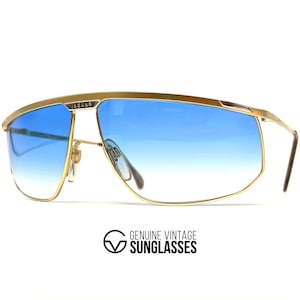 Vintage Jaguar 709 Sunglasses – 80s Gold Aviator, Blue Gradient Lens (NOS) image 1