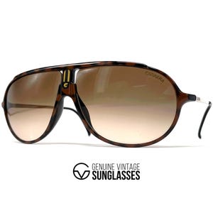 Vintage CARRERA 5467 "PANAMERICANA" sunglasses - "Carbon Fibre" - Austria 1980's - Collectors Item - Large - Root Wood
