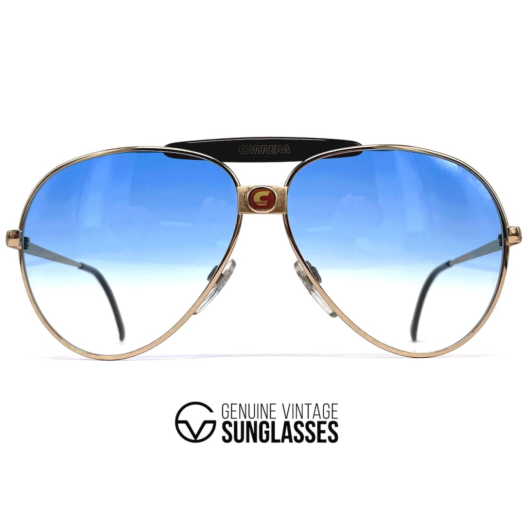 Vintage CARRERA 5568 gold Sunglasses Austria Etsy