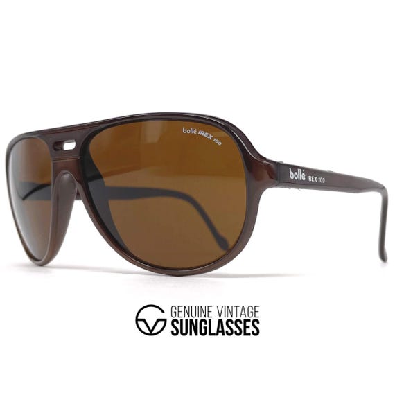 Lunettes De Soleil Vintage BOLLE 8378 Glacier - Années 80, France, Noir, Neuf Avec étiquettes