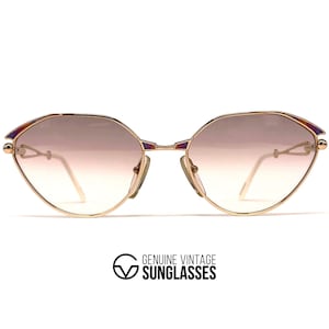 NOS vintage COURREGES 80 Y 281 sunglasses - 1980&#39;s France - Medium - Collectors Item - Gold / Pink
