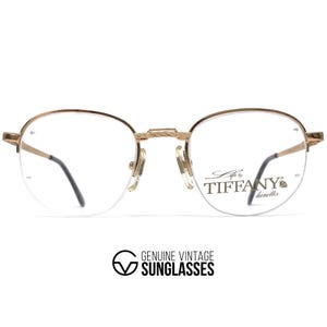 NOS vintage TIFFANY TJ15-brilmontuur - Italië 80's - Large - ORIGINEEL - 23K verguld