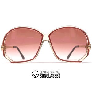 NOS vintage CAZAL 159 Sonnenbrille - W.Germany '80s - Medium - ORIGINAL - Crystal / Rot