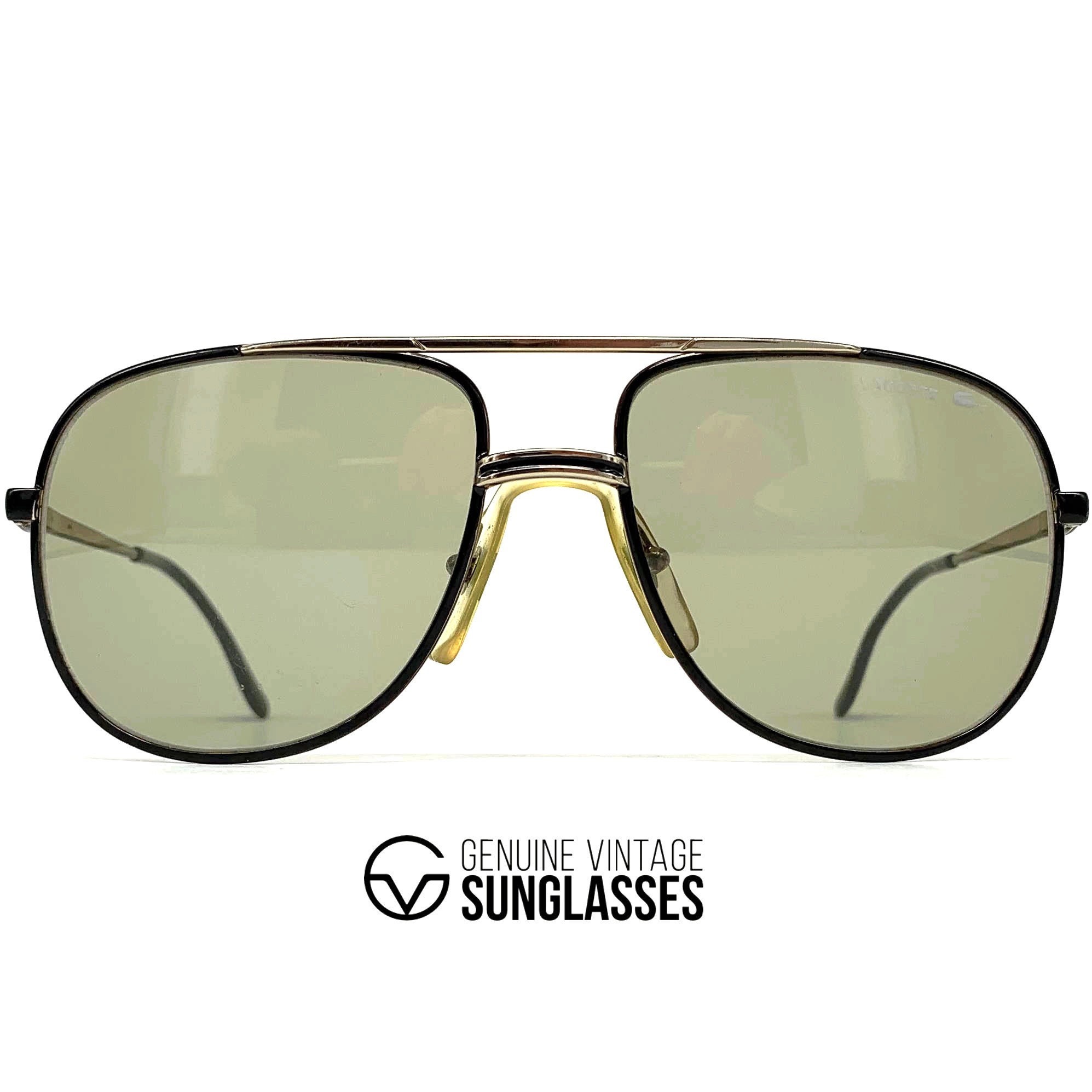 Vintage LACOSTE 101 sunglasses Black/Gold made in France Etsy