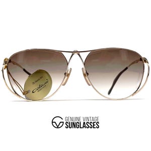 Vintage COLANI 1002 Sonnenbrille - 80's Germany - Large - COLLECTORS - Gold / Braun
