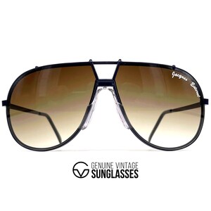 NOS vintage JAQUES ESTEREL sunglasses - 80's France - Large - Original - Blue/Brown