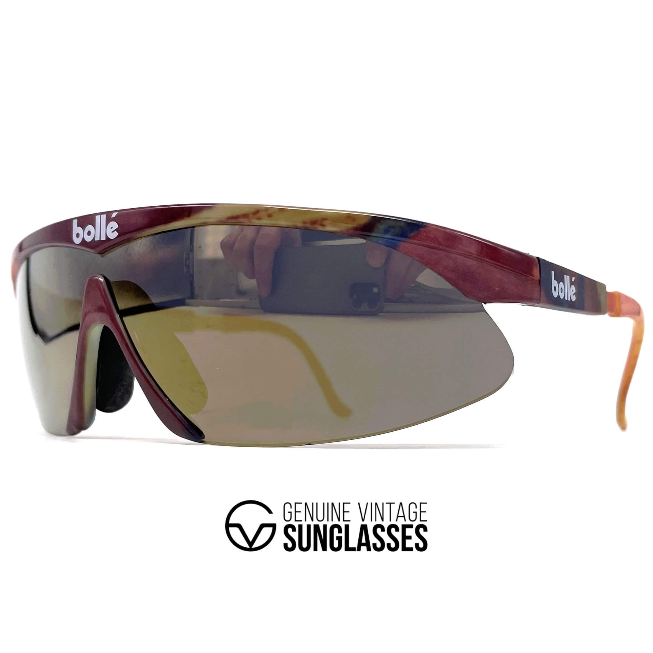 NOS vintage BOLLE MICROEDGE Gafas de sol deportivas Francia a os