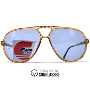 Vintage CARRERA 5335 VARIO-zonnebril – ambar kristal, blauwe heldere glazen afbeelding 1