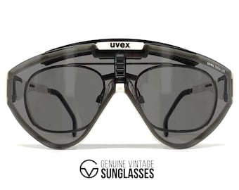 Vintage UVEX &quot;TAKE OFF&quot; sunglasses - W.Germany 80&#39;s - Collectors Item - White
