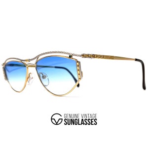 NOS vintage TIFFANY T616 Sonnenbrille - Italien 80er Jahre - Medium - ORIGINAL 23K Gold Plated / Platin