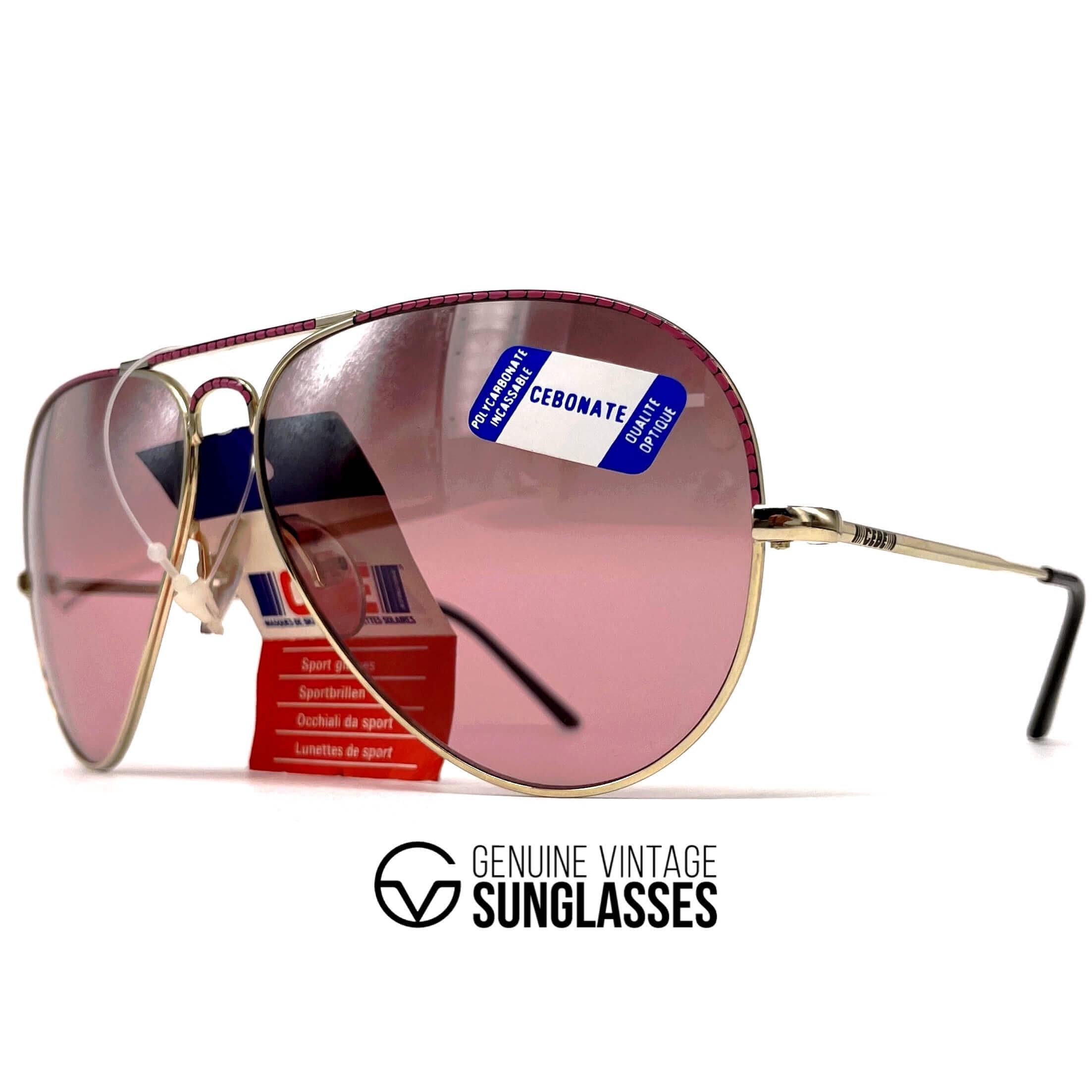 FRENCH CONNECTION VNTG Pink AVIATOR Sunglass GR8UC SHOREDITCH LG AVIATOR C Pink Tinted Aviator Sunglasses by  main image 2