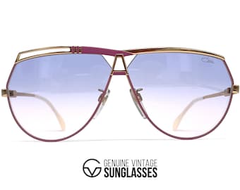 NOS vintage CAZAL 954 &quot;GOLD&quot; sunglasses - W.Germany 80&#39;s - Large - Original