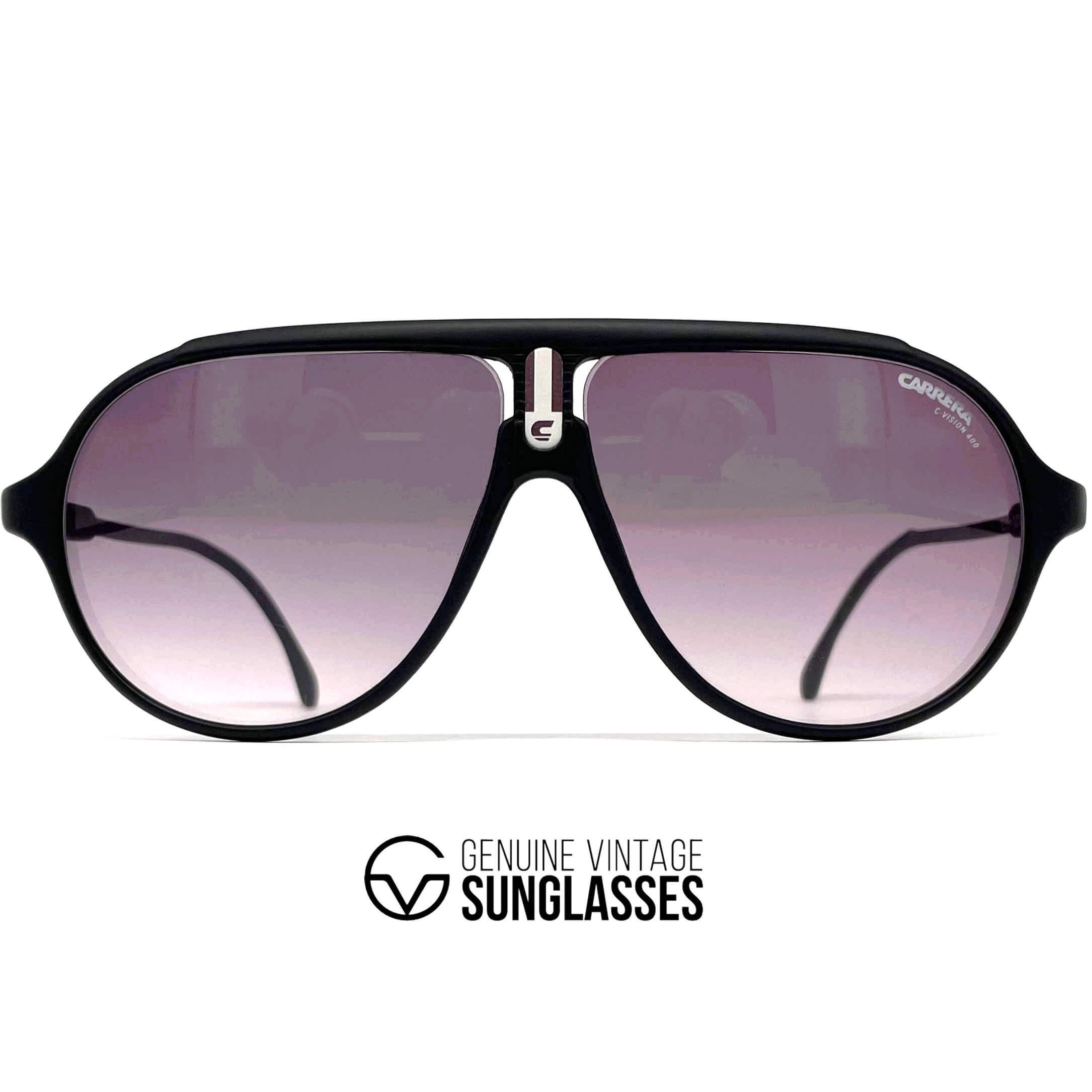 Vintage CARRERA 5429 c vision 400 Sunglasses Austria 80 s Large Black ORIGINAL Etsy
