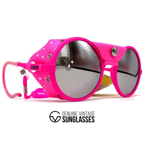Vintage CEBE Pink Sunglasses with Mirrored Lenses, Deadstock, Made in France Vintage CEBE Pink Sunglasses with Mirrored Lenses, Deadstock  main image 3