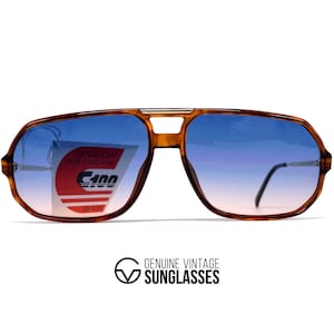 NOS vintage CARRERA 5311 sunglasses - 1980&#39;s Austria - Large - Original - Tortoise /Blue / Gold