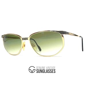 Vintage ALPINA "CONTE" GOLD Sonnenbrille - 80er Italien - Large - Original